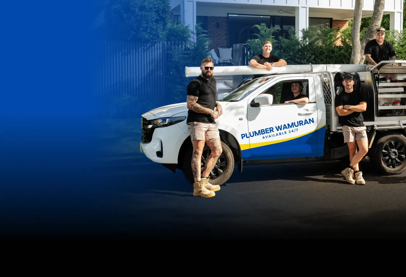 Plumber Wamuran team with the ute